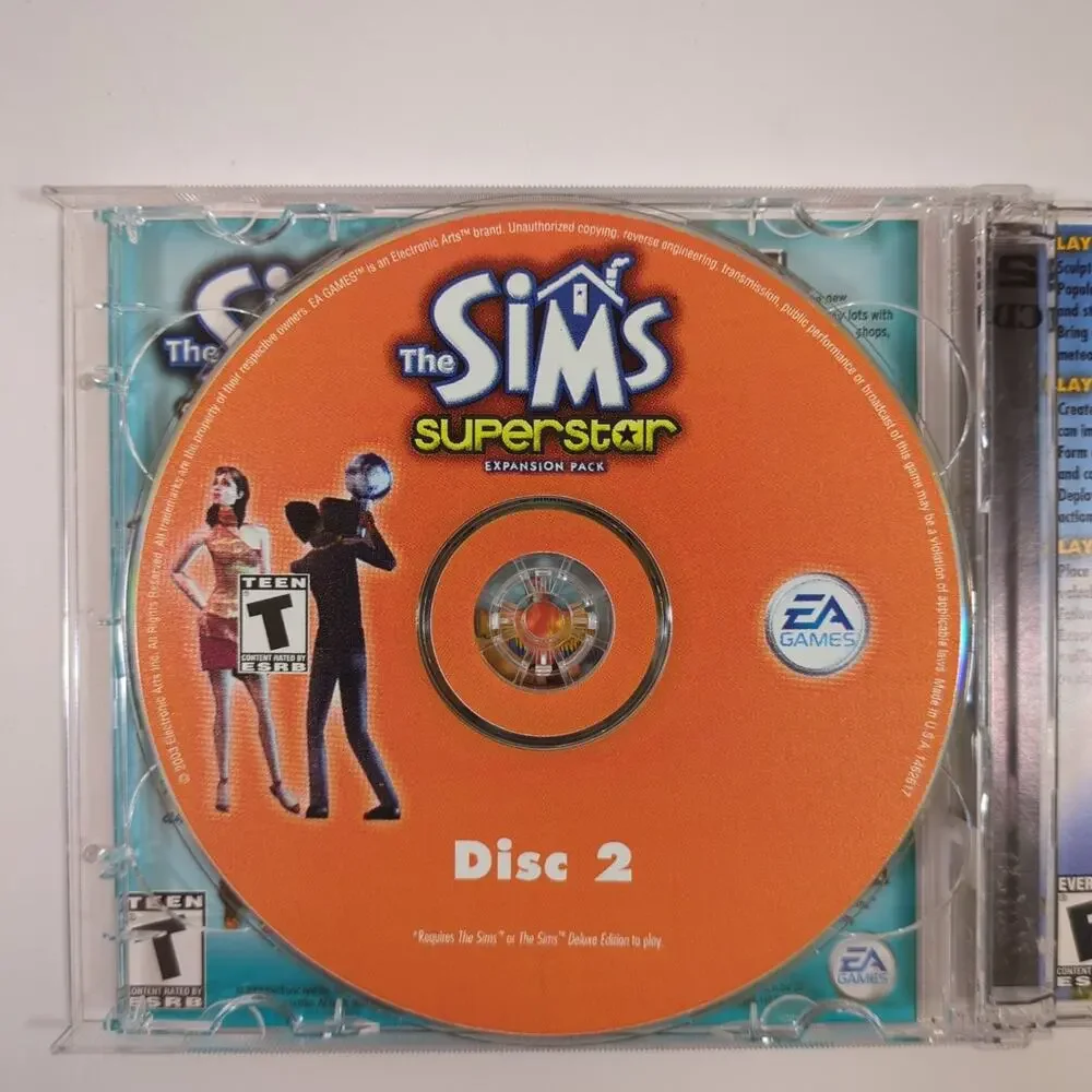 The Sims Superstar Expansion Pack PC Video Game Simulation Maxis